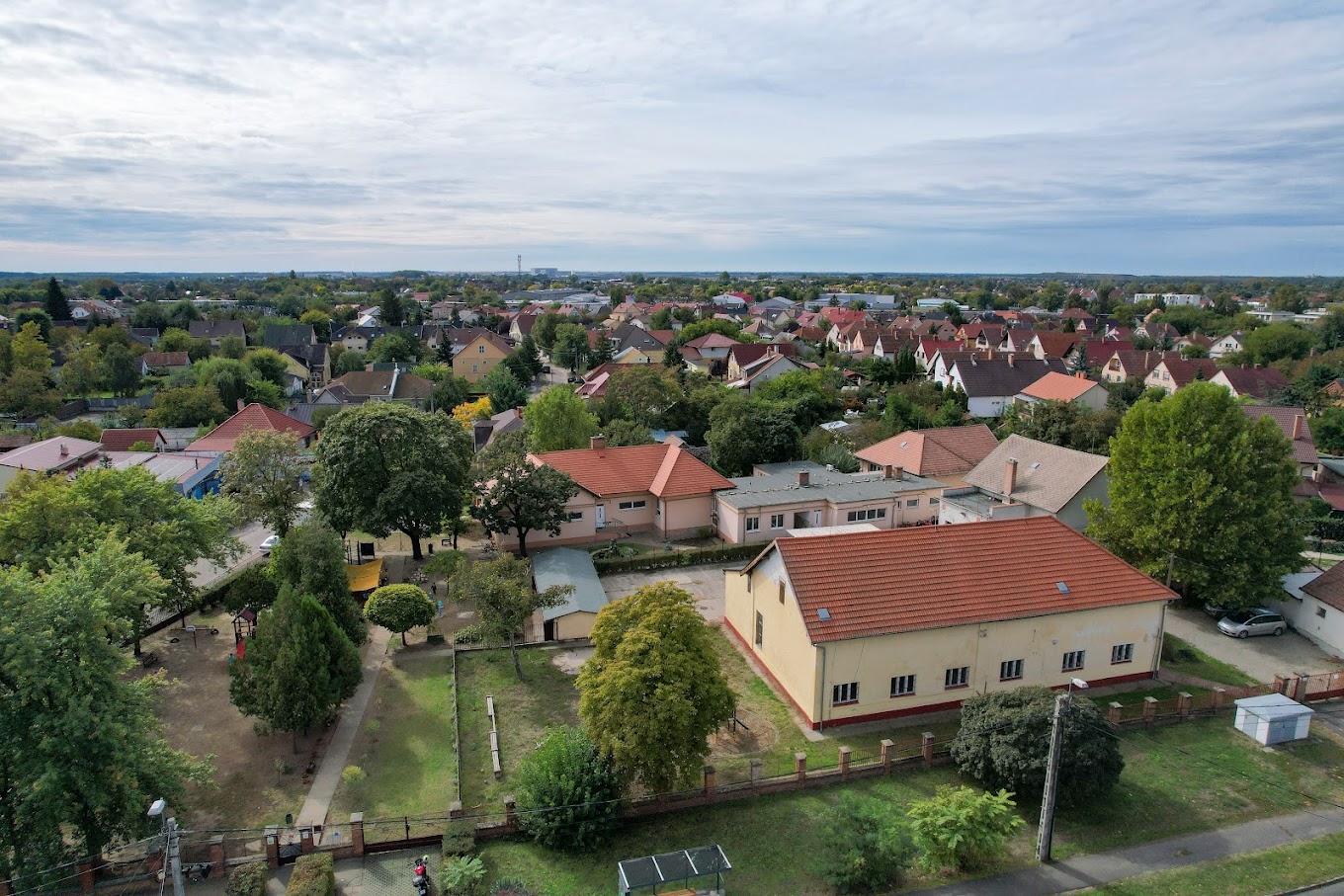 A Homokkerti Pitypang Óvoda madártávlatból